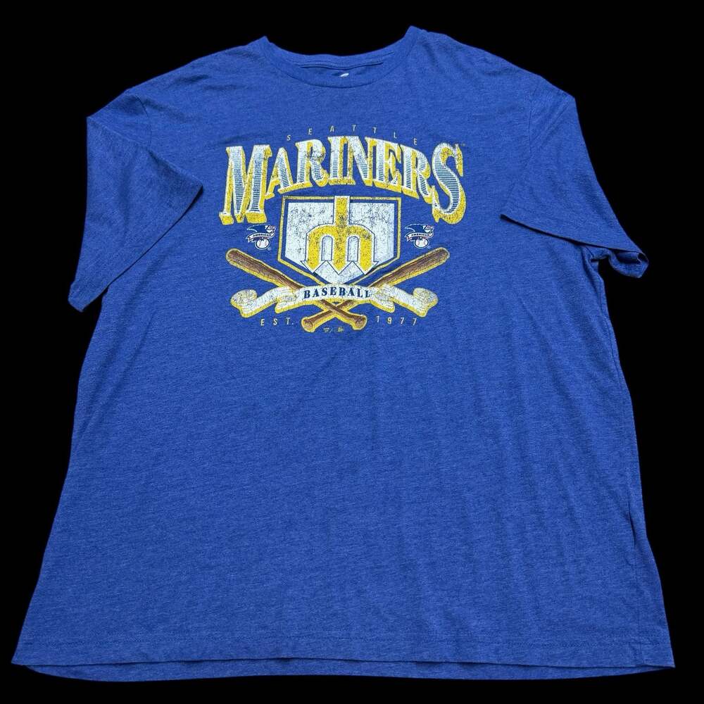 Fanatics Seattle Mariners Baseball T-Shirt Blue Size XL